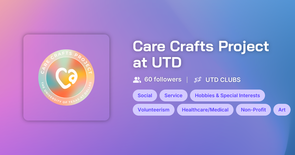 Care Crafts Project at UTD - UTD CLUBS