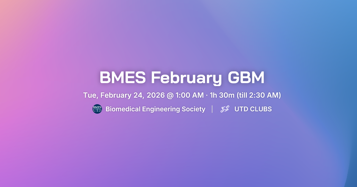 BMES February GBM - UTD CLUBS
